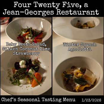 Four Twenty Five by Jean-Georges - Love the Beets and Pasta courses! - American Near Me - New York, New York Four Twenty Five by Jean-Georges - Love the Beets and Pasta courses! - American Near Me - New York, New York