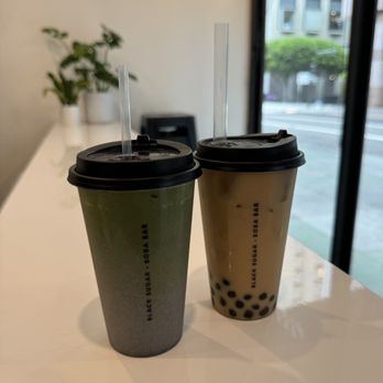 Black Sugar - Sesame Matcha Latte, Hong Kong milk tea - Bubble Tea Near Me - San Francisco, California
