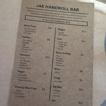 Jak Handroll - Japanese Near Me - Duluth, Georgia