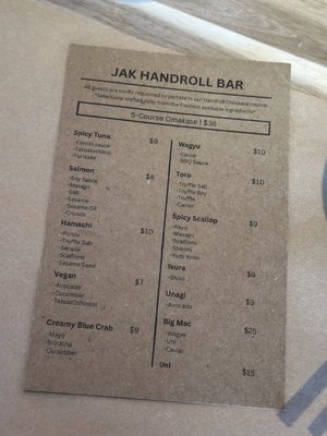 Menu photo 4 Jak Handroll Duluth, GA