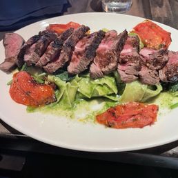 Dinner special: steak with pesto pasta Dinner special: steak with pesto pasta