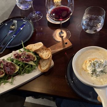 La Cave - Grandmother's Beets to Share  and Roasted Red Pepper Soup of the Day - Wine Bars Near Me - Pasadena, California