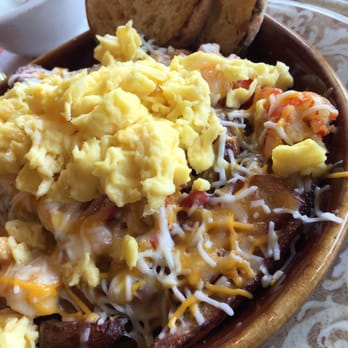 Another Broken Egg Cafe - Potato Sensation - with Eggs, Crawfish, Shrimp, Red Peppers - Breakfast & Brunch Near Me - Miamisburg, Ohio Another Broken Egg Cafe - Potato Sensation - with Eggs, Crawfish, Shrimp, Red Peppers - Breakfast & Brunch Near Me - Miamisburg, Ohio