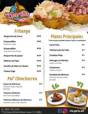 Menu photo 4 La Garita Dundee, FL