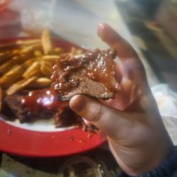 Tin Pan Alley Tavern - This is a photo of the brisket. It is super tender, juicy and Pull Apart  BBQ Brisket