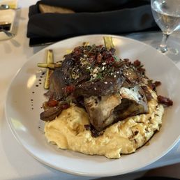 Lamb neck with polenta