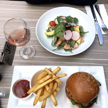 The Rocks Cafe - Crocodile burger and smoked salmon salad - Modern Australian Near Me - The Rocks, NSW