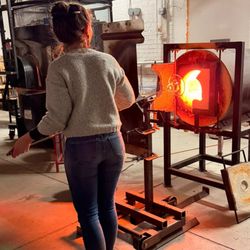 Blackstone River Glass Center - Staff party glassblowing