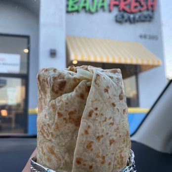 Baja Fresh - a burrito wrapped in aluminum foil - Tex-Mex Near Me - Firebaugh, California