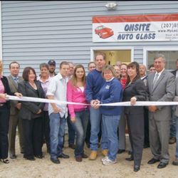 Onsite Auto Glass - Ribbon cutting at our new location (many years ago)