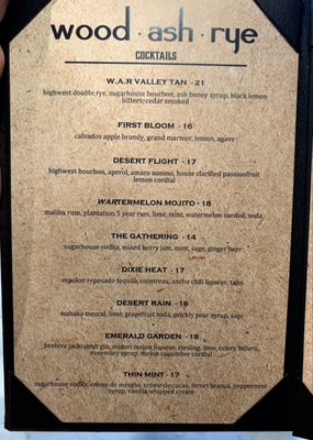 Menu photo 1 Wood Ash Rye St. George, UT Menu photo 1 Wood Ash Rye St. George, UT