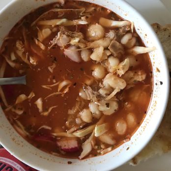 Timo's Restaurant - Pozole ! With buttered bread - Seafood Near Me - El Paso, Texas