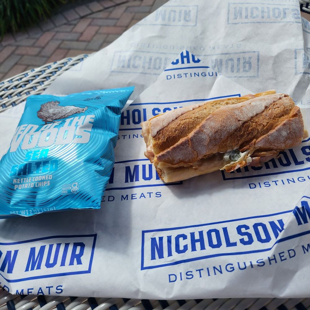 Nicholson Muir Distinguished Meats - Ronnie Raccoon sandwich and chips $11.00 - Butcher Near Me - Boynton Beach, Florida Nicholson Muir Distinguished Meats - Ronnie Raccoon sandwich and chips $11.00 - Butcher Near Me - Boynton Beach, Florida