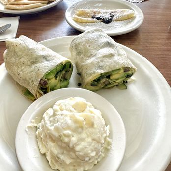 Eggs N Things - Kids breakfast meal and veggie wrap with potato salad - Breakfast & Brunch Near Me - Ventura, California Eggs N Things - Kids breakfast meal and veggie wrap with potato salad - Breakfast & Brunch Near Me - Ventura, California