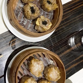 Leon d'Oro - Front: Shau mei. Back: beef and truffel dumplings (second visit) - Asian Fusion Near Me - Milan, Michigan