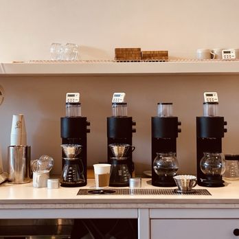 Saint Frank Coffee - Coffee making station inside - Coffee & Tea Near Me - San Francisco, California Saint Frank Coffee - Coffee making station inside - Coffee & Tea Near Me - San Francisco, California