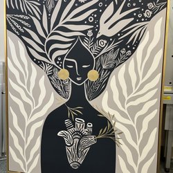 Vision Graphics - Oversize canvas professionally mounted onto gator board and framed without glass using a floater frame.