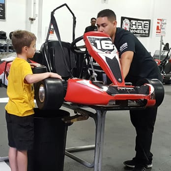 K1 Speed Phoenix - Bryce getting instructions from the great staff. - Go Karts Near Me - Phoenix, Arizona