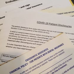 Navarre Stephen DDS - I Arrived 30 minutes early to complete 5 different forms as a new patient.  I also brought My New Patient Form from online.    8/19/2022