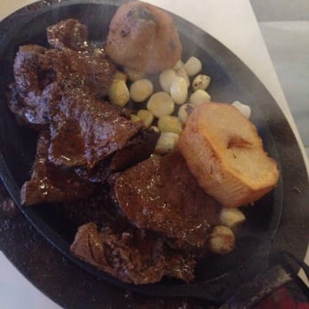 La Perla - Anticuchos (cow heart) with Peruvian corn and potato - Seafood Near Me - Weston, Florida