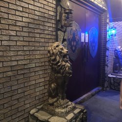 Entrance to the front part, save yourself the sight and go through the back to where the DJ and people are dancing(with clothes on)