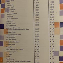 Croissanterie Pigalle - Menu.