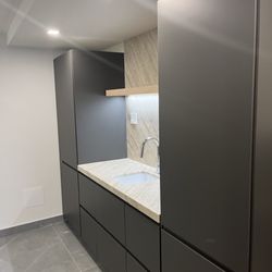 White Star General Contractors - New kitchen in new location, plumbing relocation. (kitchen remodel, kitchen remodel near me, kitchen renovation near me)