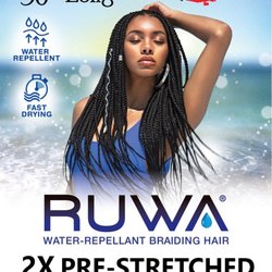 The Beauty Supply Warehouse - Always updating our Inventory. We carry major Hair Braiding Brands. Featured here RUWA Pre-Stretched Braiding Hair by Sensationnel.