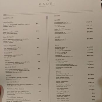 Kaori - Drink menu June 2022 - Asian Fusion Near Me - Miami, Florida Kaori - Drink menu June 2022 - Asian Fusion Near Me - Miami, Florida