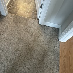 WOW 1 DAY PAINTING Toronto - Water on the floor in master bathroom (next to utility room with washer.