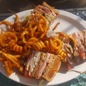 Snack Shack - Club Sandwich w/ Curly Fries. - Diners Near Me - Eugene, Oregon