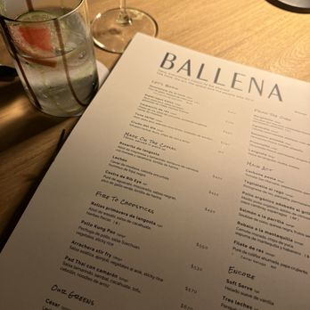 Ballena - Menu - International Near Me - Cabo San Lucas, BCS Ballena - Menu - International Near Me - Cabo San Lucas, BCS