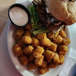 Blue Diamond Pool & Grill - Mmmm burger with tots