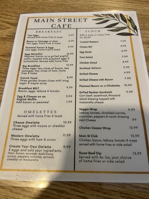 Menu photo 2 Main St Cafe Shelburne, ON Menu photo 2 Main St Cafe Shelburne, ON
