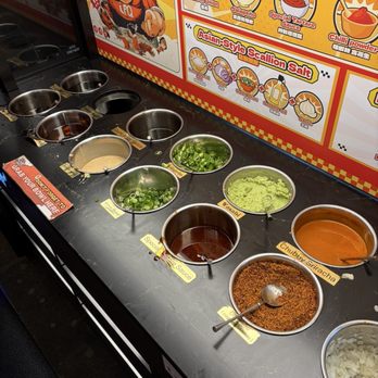 Chubby Cattle BBQ - Sauce bar at the self-serve station - Barbeque Near Me - Irvine, California Chubby Cattle BBQ - Sauce bar at the self-serve station - Barbeque Near Me - Irvine, California