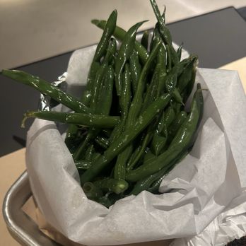 Miznon - green beans in a bag !! so good and refreshing - Mediterranean Near Me - Las Vegas, Nevada