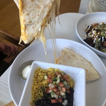 Cali - Brandon - Kids quesadilla meal with rice & beans! - New American Near Me - Riverview, Florida
