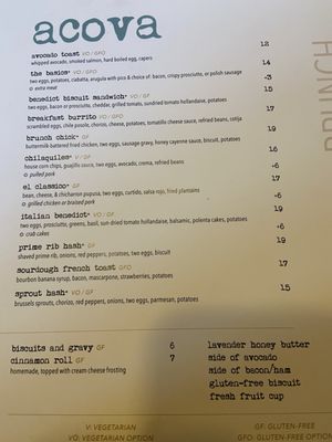 Menu photo 7 Acova Denver, CO Menu photo 7 Acova Denver, CO