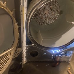 Maywood Appliance Resale & Repair - Me working on the dryer. DIY belt replacement.