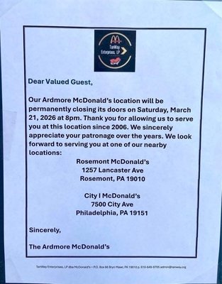 Menu photo 1 McDonald's Ardmore, PA Menu photo 1 McDonald's Ardmore, PA