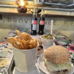 Our Tray with Burgers  and Fries