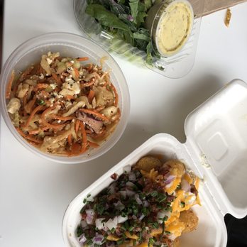 Birdcall - Bacon n cheese tot, Blue Cheese Slaw, Side Salad - Chicken Shop Near Me - Denver, Colorado Birdcall - Bacon n cheese tot, Blue Cheese Slaw, Side Salad - Chicken Shop Near Me - Denver, Colorado