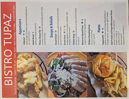 Menu photo 3 Bistro Tupaz San Jose, CA