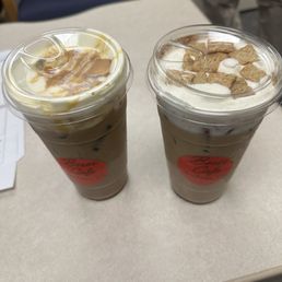 Banana bean  and Cinnamon Toast Crunch latte. Delicious!