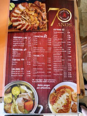 Menu photo 1 Carnitas Los Panchos Playas de Rosarito, BCN