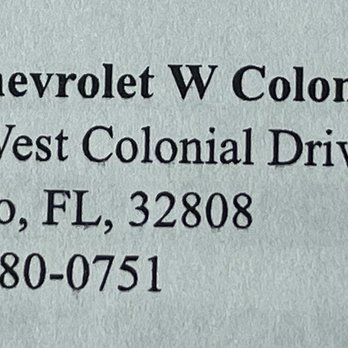 AutoNation Chevrolet West Colonial - Car Dealers Near Me - Orlando, Florida AutoNation Chevrolet West Colonial - Car Dealers Near Me - Orlando, Florida