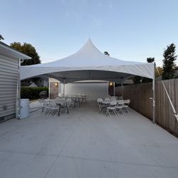 Greenfield Party Rentals - 20x20 frame tent perfect for any event and can be setup on concrete