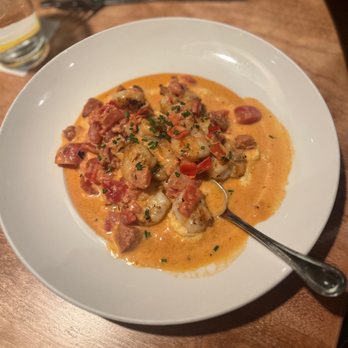Seasons 52 - Wood-Grilled Shrimp and Grits - New American Near Me - Oak Brook, Illinois Seasons 52 - Wood-Grilled Shrimp and Grits - New American Near Me - Oak Brook, Illinois