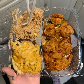 Bed-Stuy Fish Fry - Blackened fried Shrimp, Rice and Peas, Mac and Cheese - Seafood Near Me - Brooklyn, New York