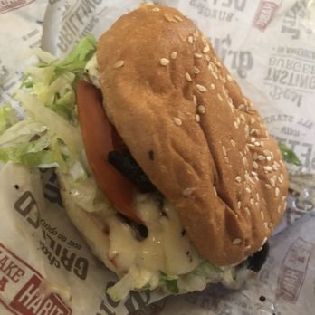 Habit Burger & Grill - Portabella burger - beef patty with mushroom (not vegetarian). Delicious! - Burgers Near Me - Bridgewater, New Jersey Habit Burger & Grill - Portabella burger - beef patty with mushroom (not vegetarian). Delicious! - Burgers Near Me - Bridgewater, New Jersey